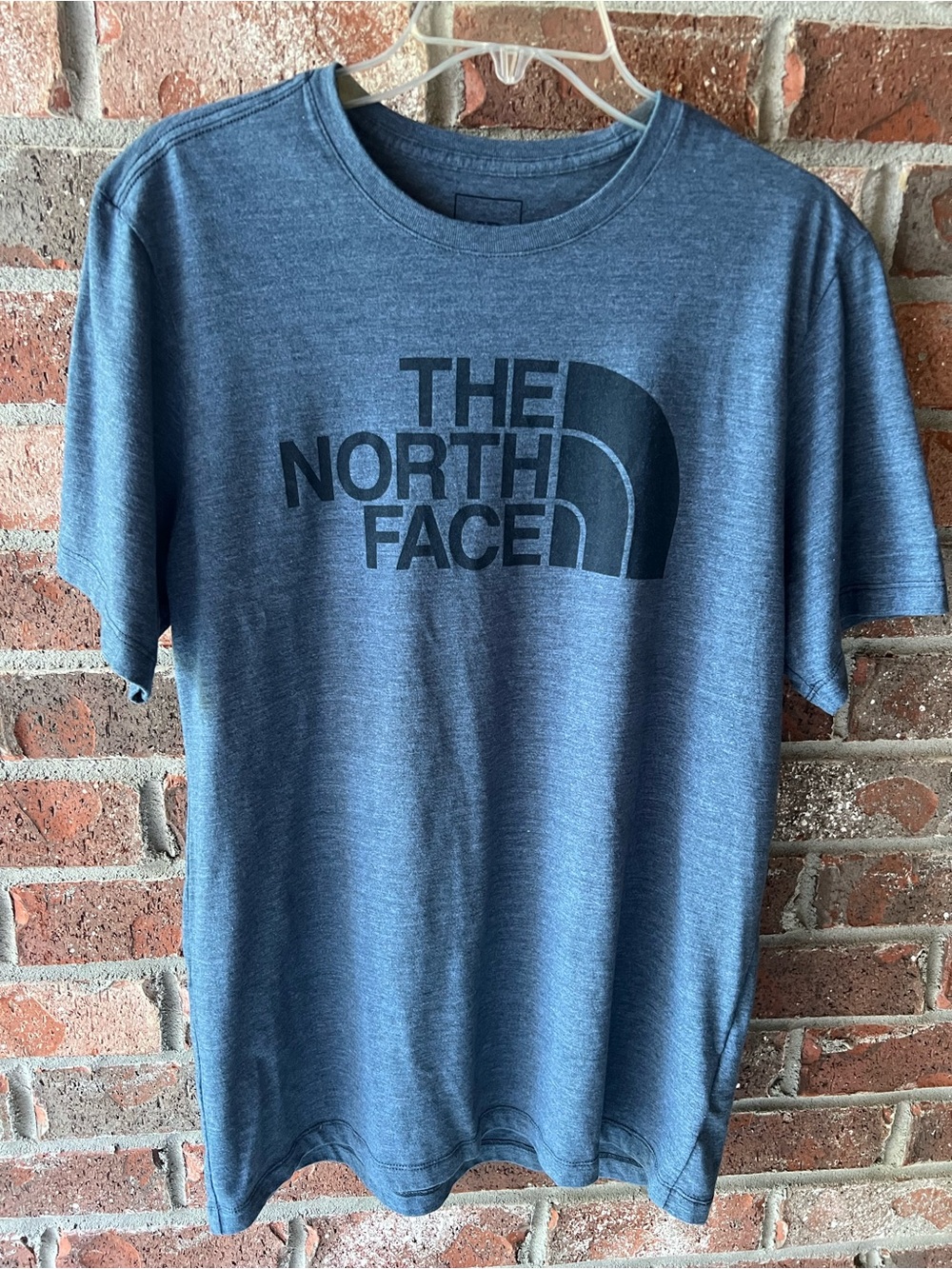 The North Face Men's Heathered Blue Logo Tee size large
